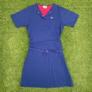 Lacoste David Crystal 1970's Vintage Belted Dress